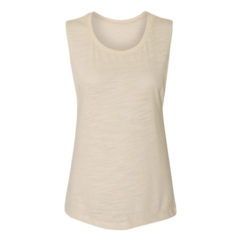Bella + Canvas 8803 Women’s Flowy Scoop Muscle Tank – Natural Slub
