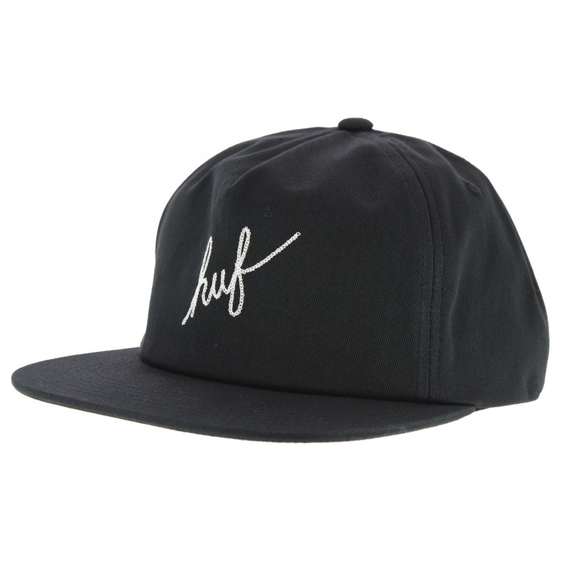 Casquette Snapback Script Coton Noir – Huf
