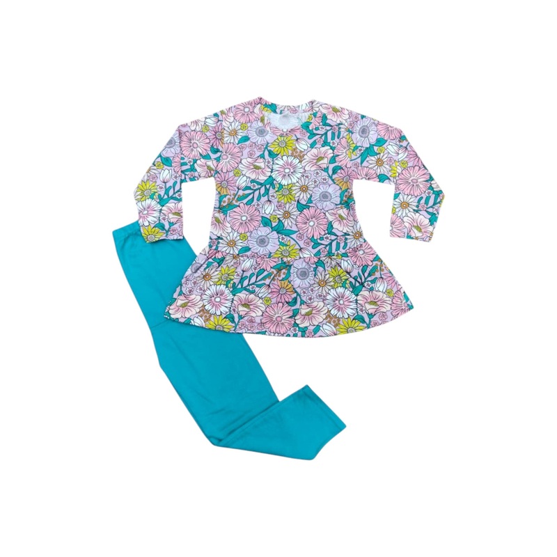 Girls Floral Print Cotton Top & Pants Set | Comfortable Kids Outfit , fashion and soft
