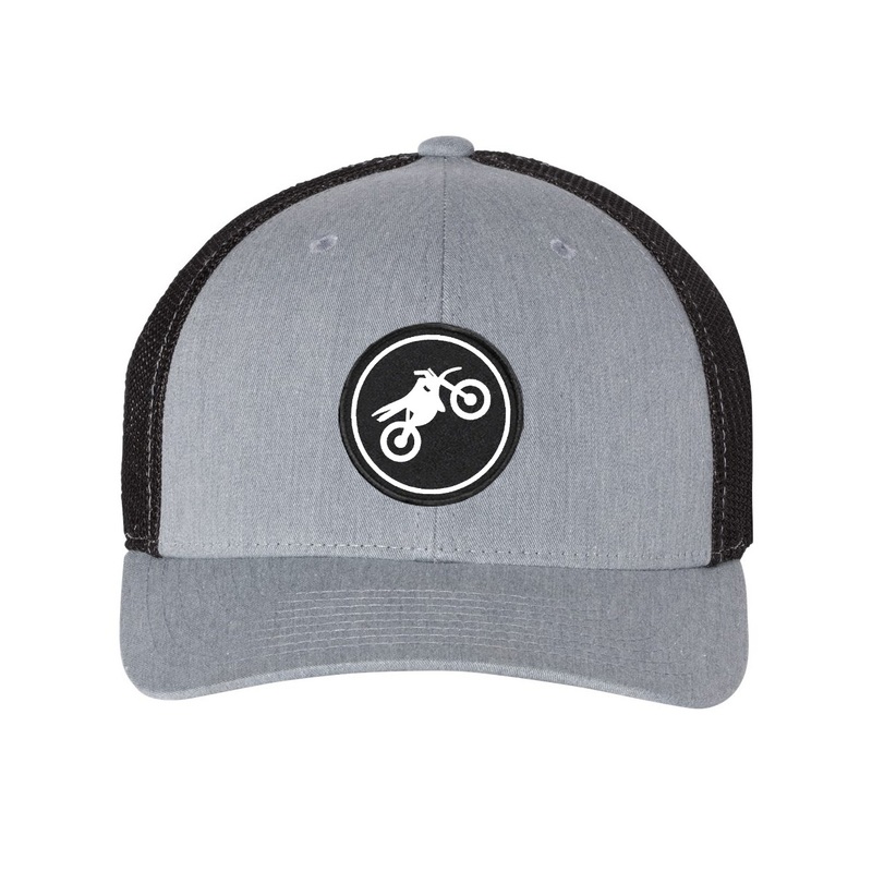Ride Moto Icon Logo    Patch Snapback Trucker Hat Heather Gray/Black