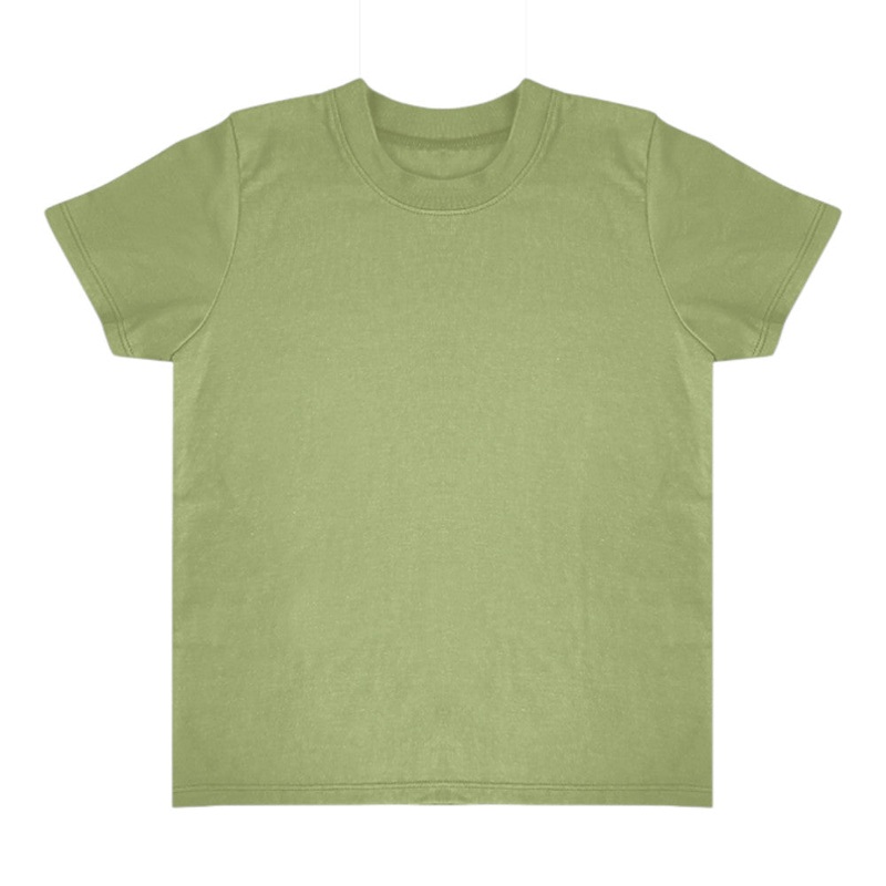Royal Apparel 5068ORG Toddler Organic Cotton Short Sleeve Tee with Coverstitch Neck Made in USA