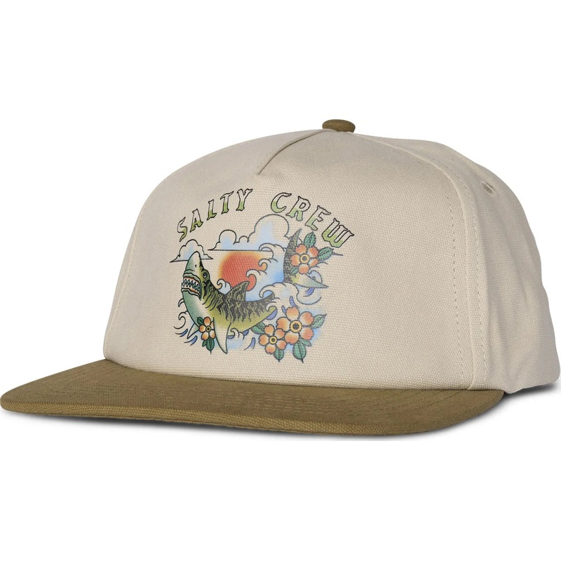 Salty Crew – Hopper – 5-Panel Snapback – Oyster/Brown