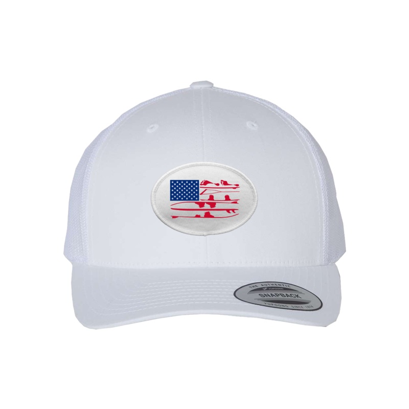 Step Off The Dock    Patch Retro Snapback Trucker Hat White