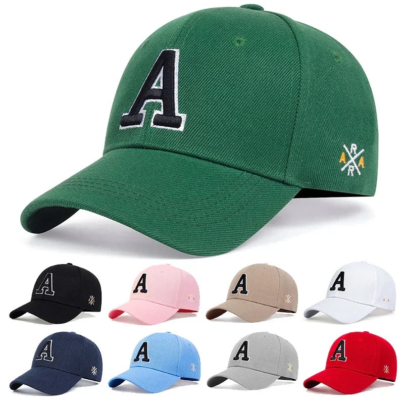 Unisex A Letter Side Ar Embroidery Baseball Caps