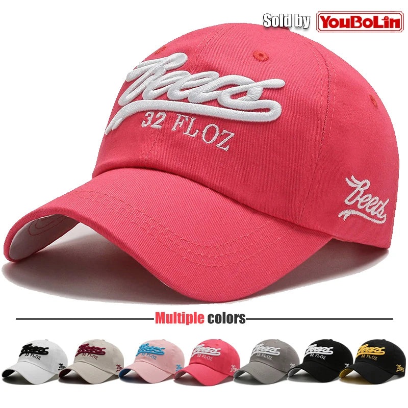 Letters 3D Embroidery Cotton Adjustable Baseball Cap