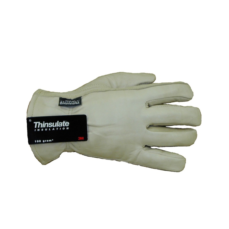 Mens Lined Grain Cowhide Glove