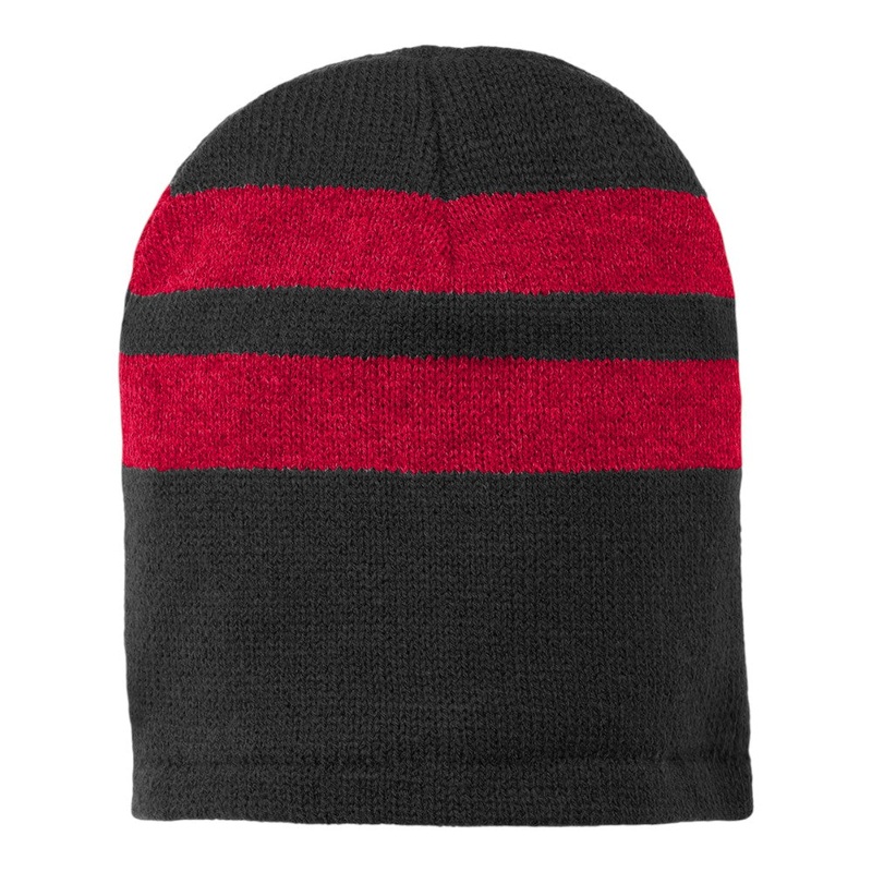 Port & Company C922 Fleece-Lined Striped Beanie Cap