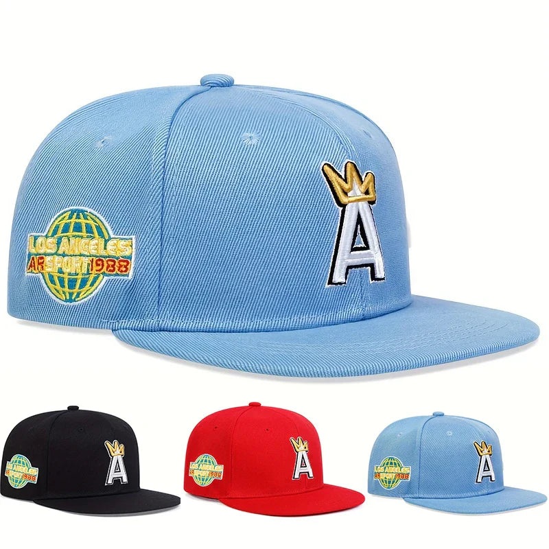 Unisex A letter crown Embroidery Hip-hop Hats