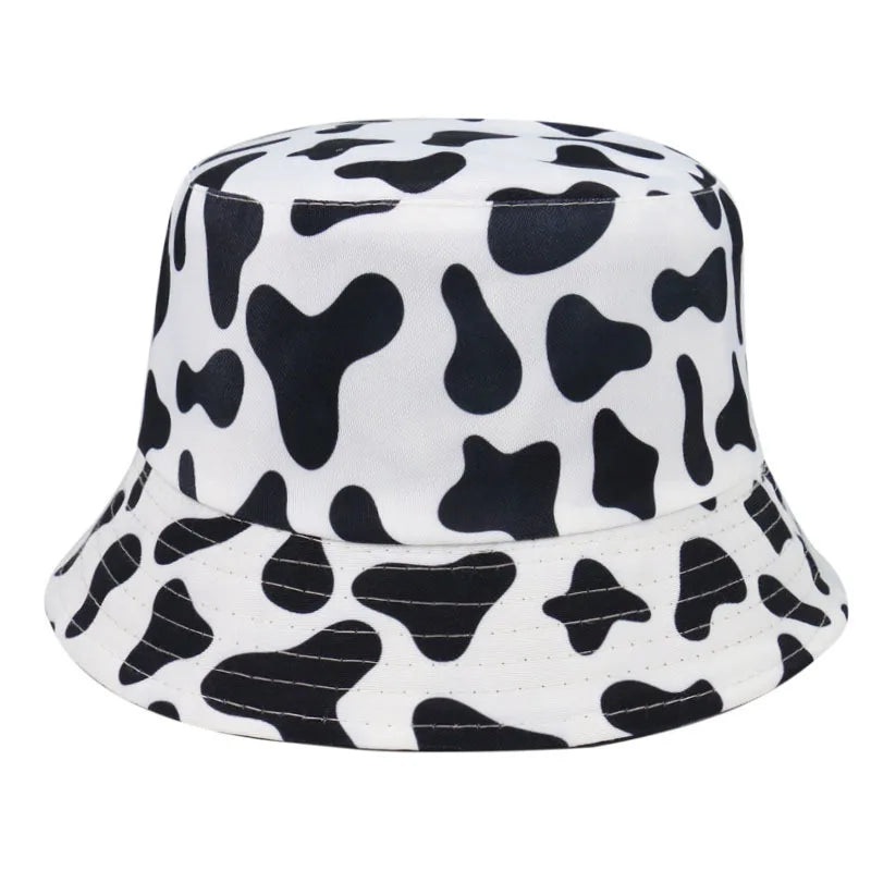 Unisex Cow Print Double-side Personality Bucket Hats