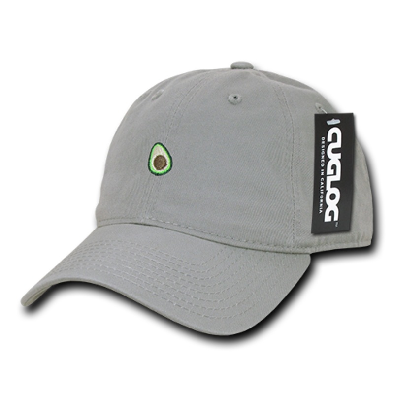 Avocado Guacamole Baseball Cap Dad Hat, 100% Cotton, Grey