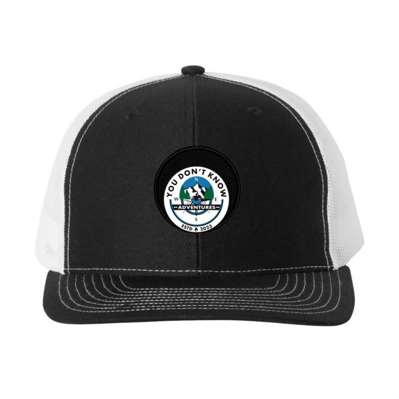 YOU DONT KNOW ADVENTURES    Patch Snapback Trucker Hat Black/ White