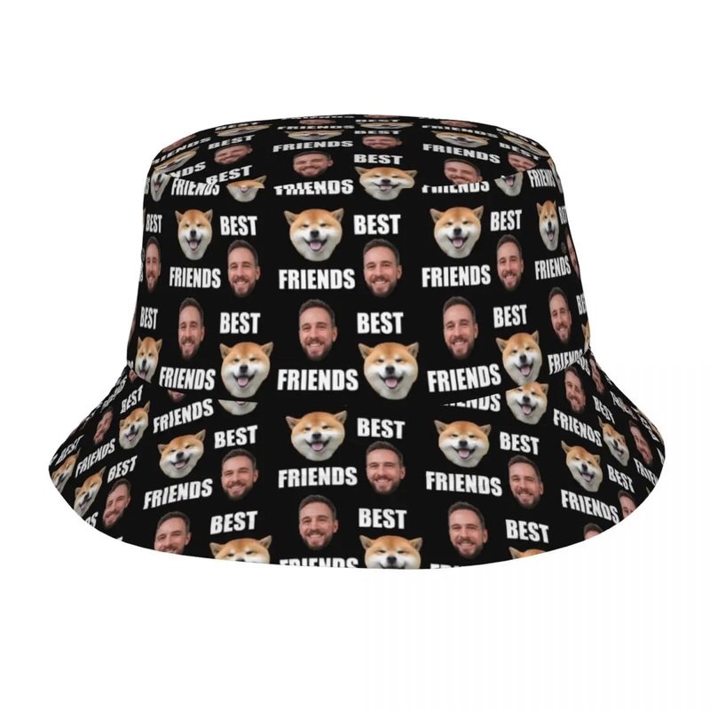 Personalized DIY Your Picture Bucket Hats for Unisex Summer Best Friends