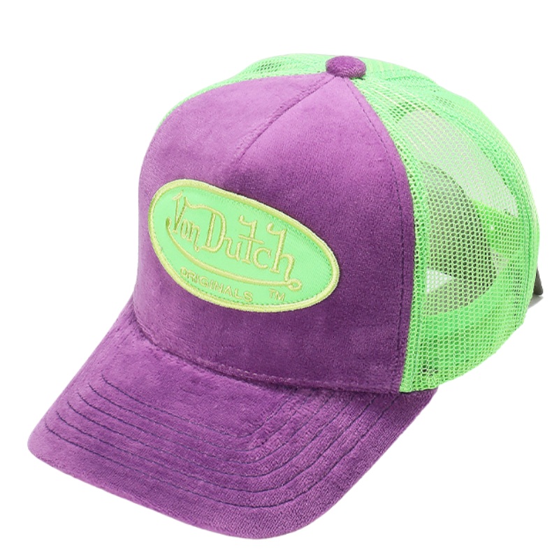 Von Dutch KENT Trucker Cap Suede – Purple/Green