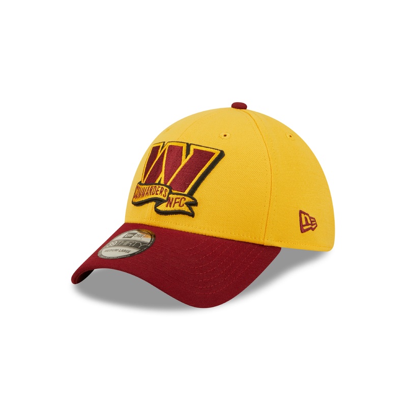 Washington Commanders NFL Sideline 2022 39THIRTY Stretch Fit Cap – Yellow/Maroon
