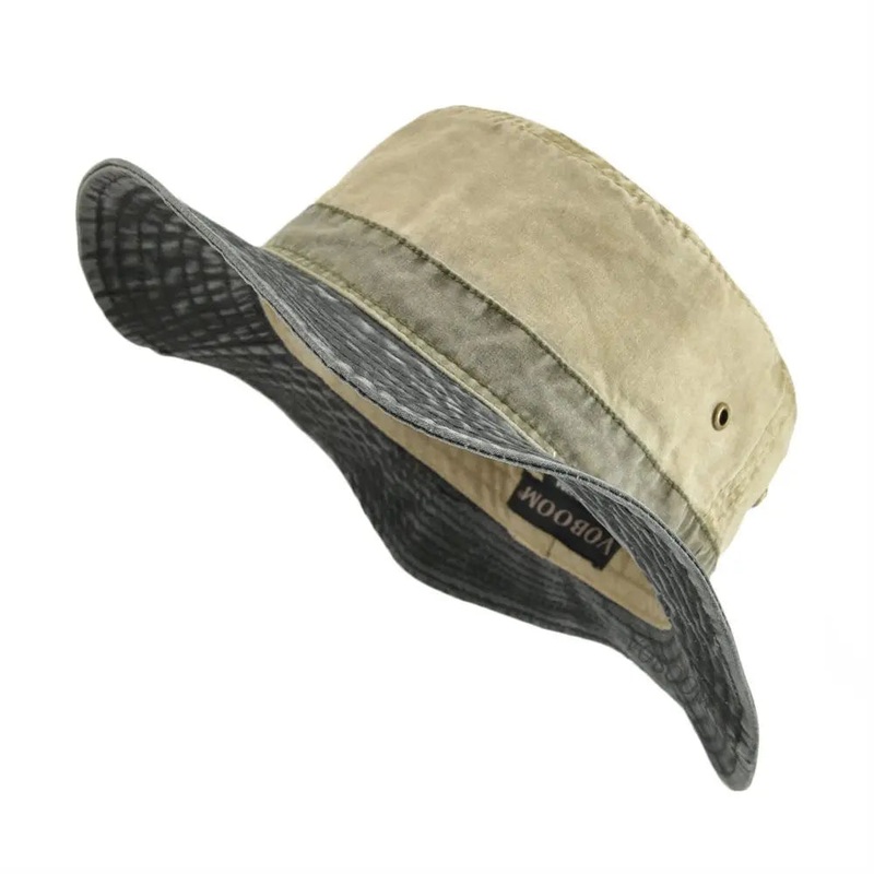 VOBOOM Bucket Hats for Men Washed Cotton Outdoor Panama