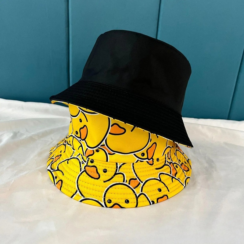 Yellow Duck Printed Fisherman’s Hat Four Seasons Outdoor Sunshade Basin Hat
