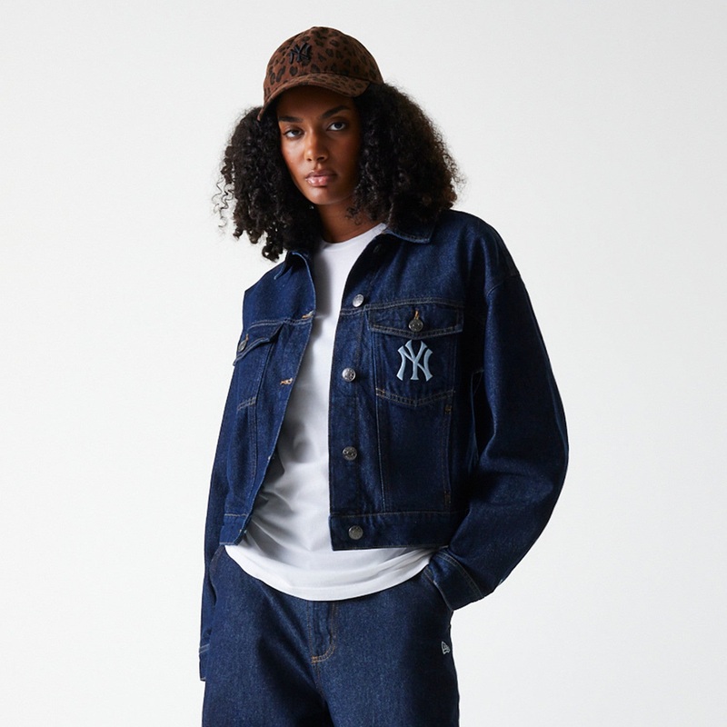 New Era – WMNS MLB REG DENIM JACKET – New York Yankees- Blue