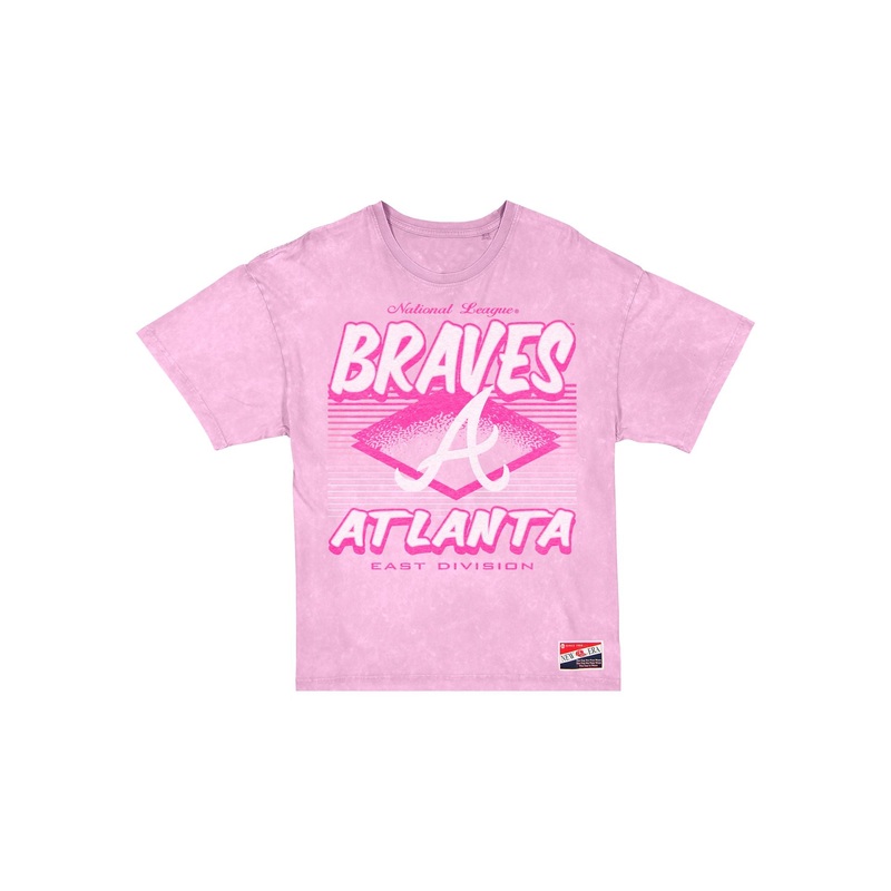 Atlanta Braves Throwback Women’s Pink T-Shirt