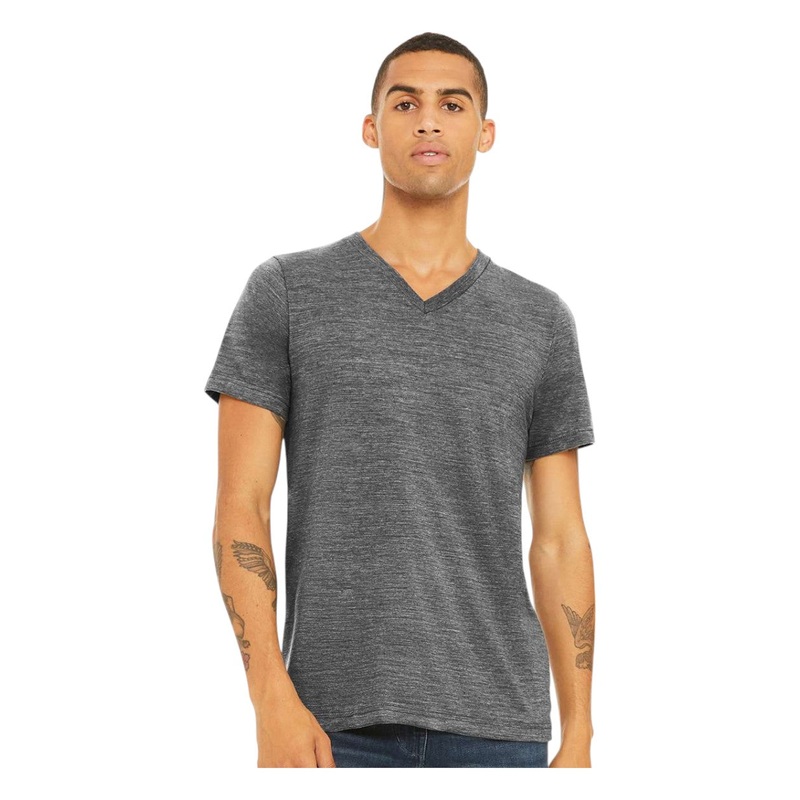 BELLA+CANVAS 3655 Unisex Textured Jersey V-Neck Tee