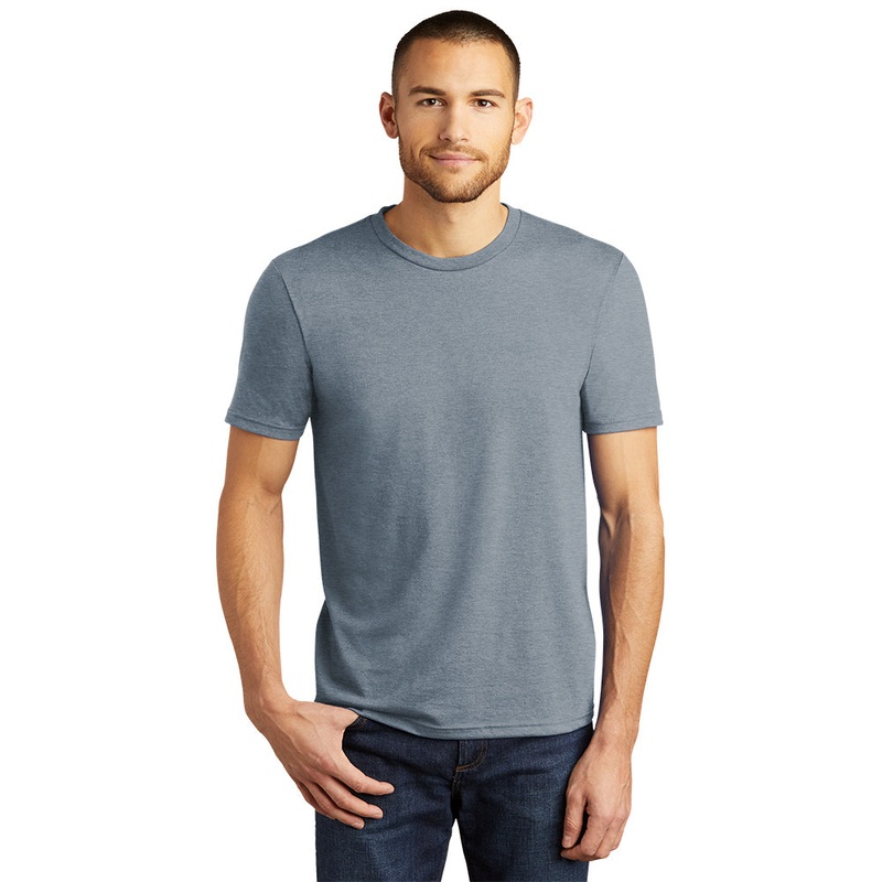 District DM130 Perfect Tri Tee – Flint Blue Heather