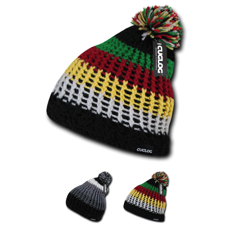 Matterhorn Pom Beanie, Extra Thick Knit Cap – Cuglog K024
