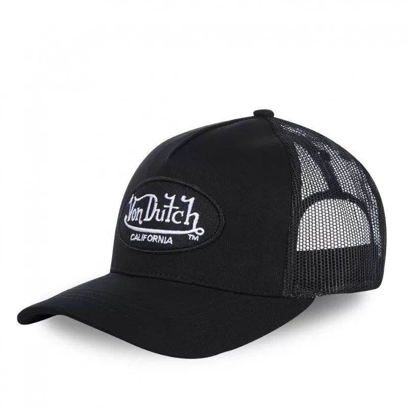 Von Dutch – Oval Patch CALIFORNIA Black Trucker Cap
