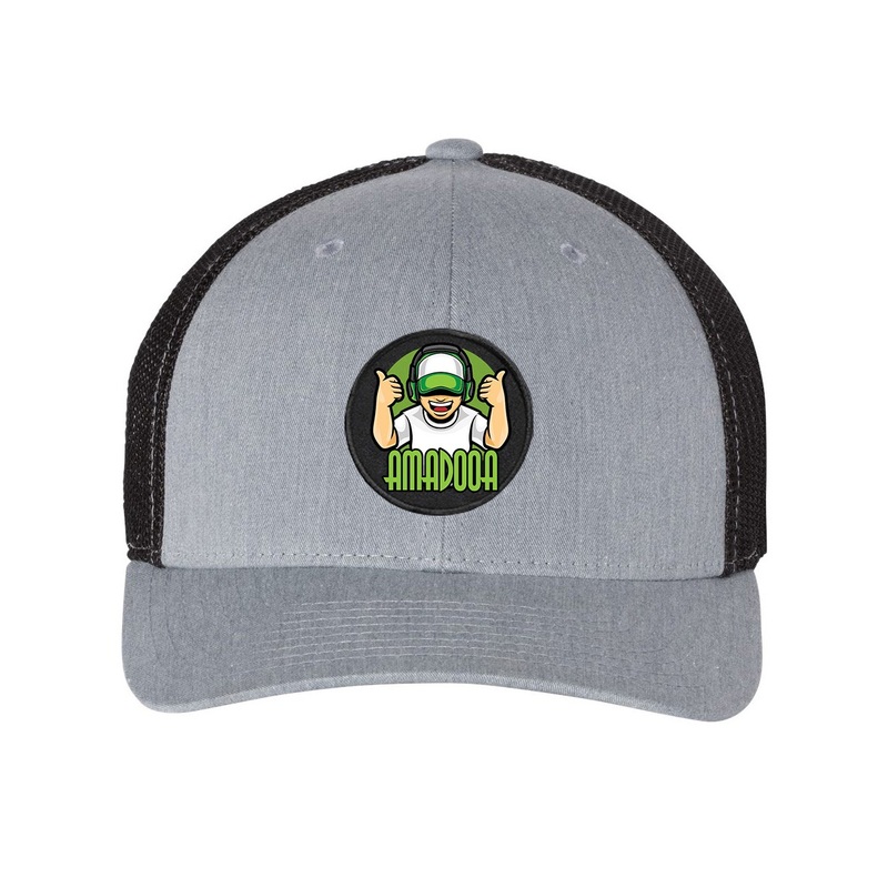 Amadooa    Patch Snapback Trucker Hat Heather Gray/Black