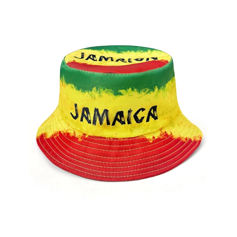 Brightly Colored Letter Print Bucket Hat Reversible Bucket Hat