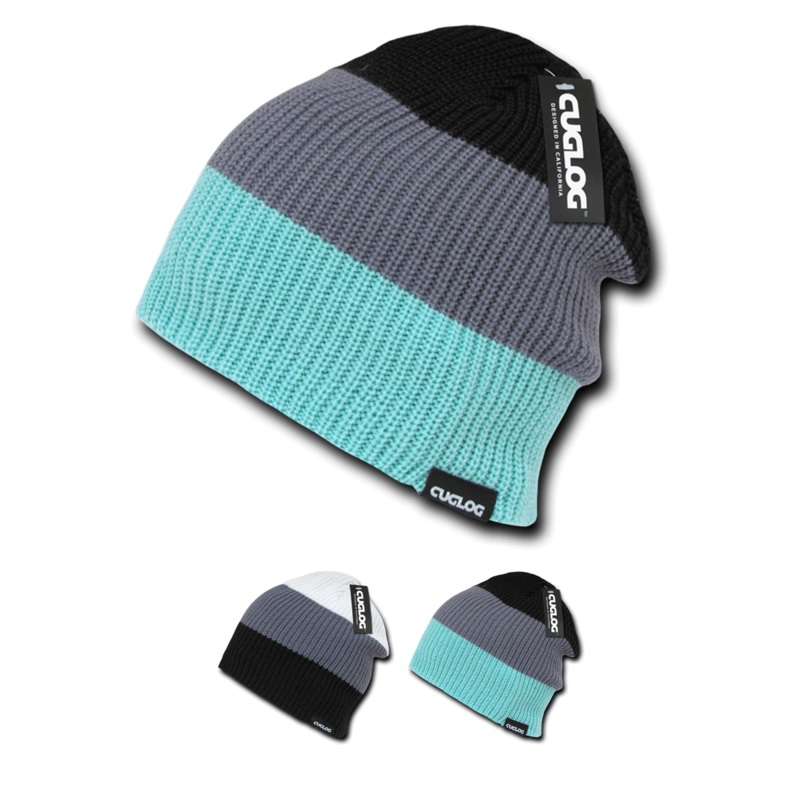 Mauna Kea Beanie, Knit Cap, Slouch Beanie, Rib Knit – Cuglog K004