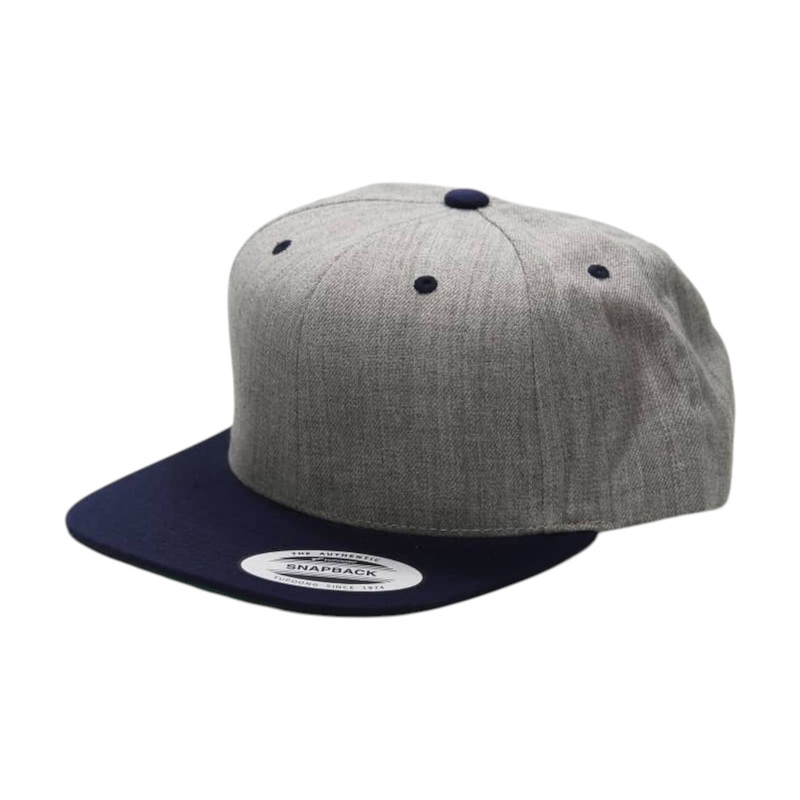 6-panel 2-Tone Flat Brim Snapback Cap