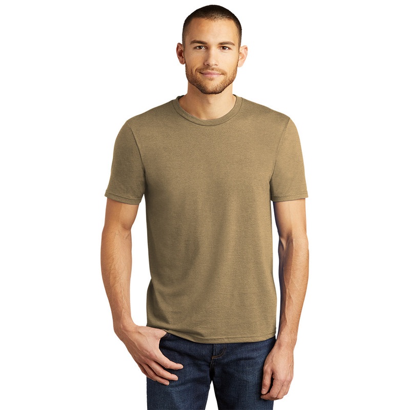District DM130 Perfect Tri Tee – Coyote Brown Heather