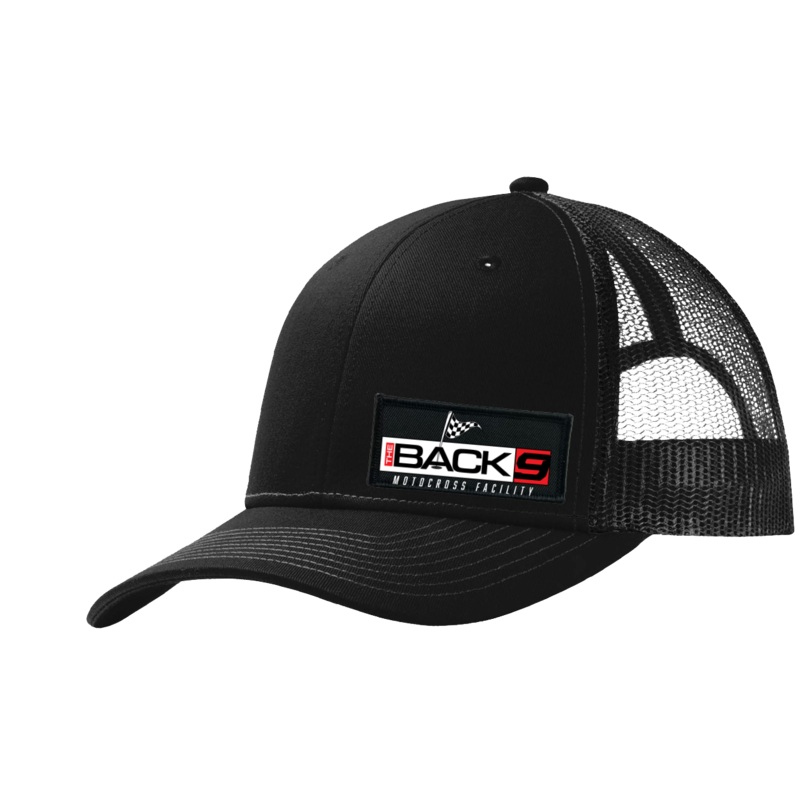 The Back Nine Motocross Facility   Patch Snapback Trucker Hat Black