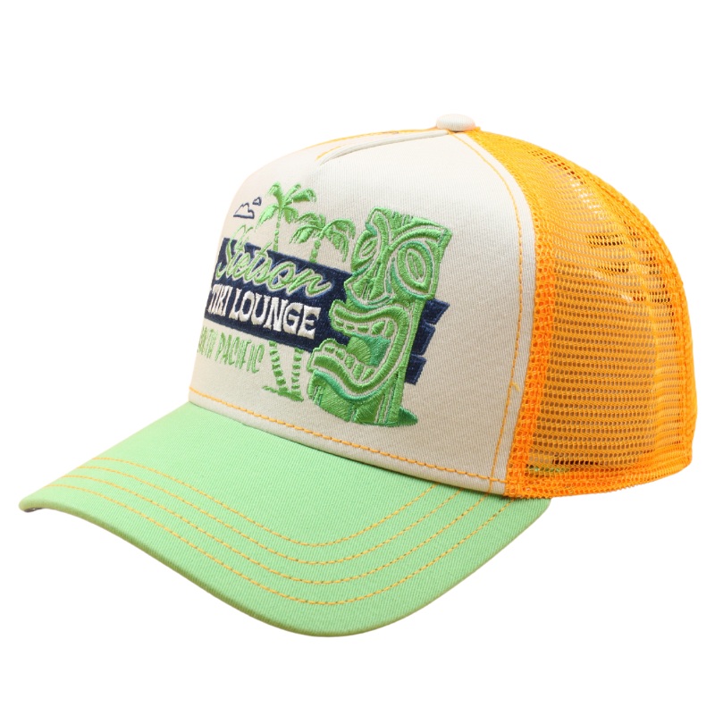 Tiki Lounge Trucker Cap – Lime/Orange