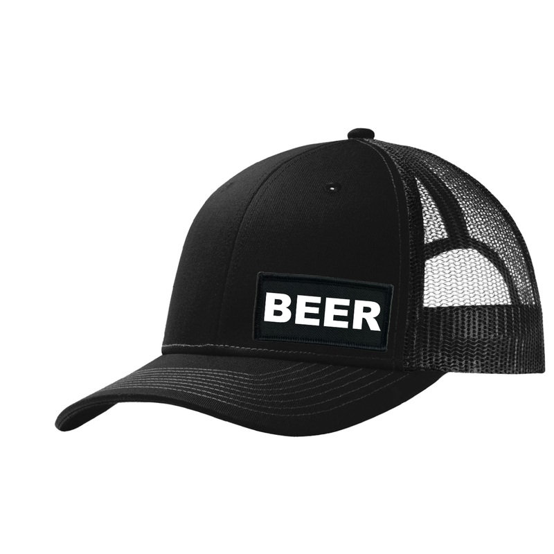 Beer Brand   Patch Snapback Trucker Hat Black