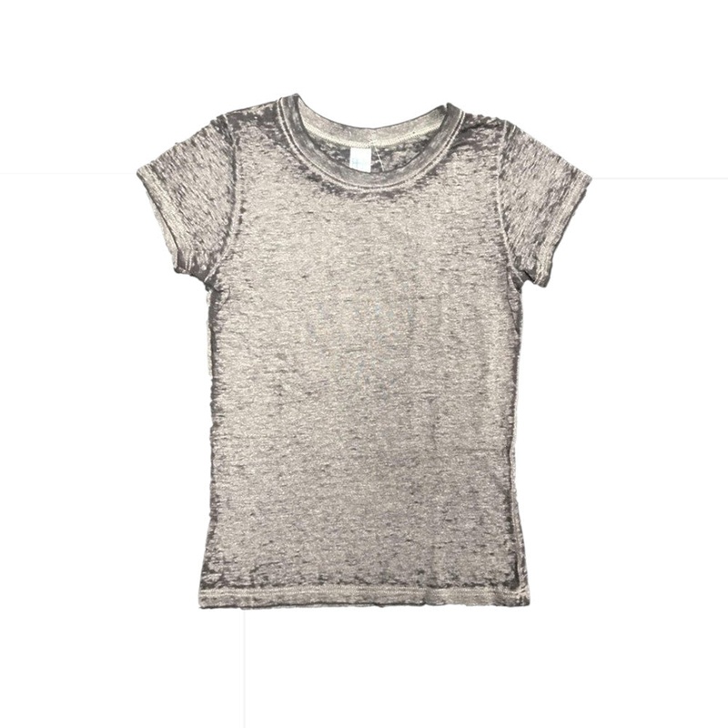 Royal Apparel 22510BO Youth Burnout Wash Short Sleeve Girls Tee Made in USA