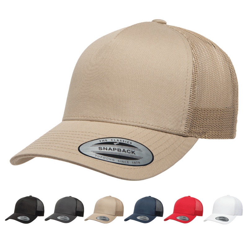 Yupoong 6506 5-Panel Retro Trucker Hat, Baseball Cap with Mesh Back – YP Classics