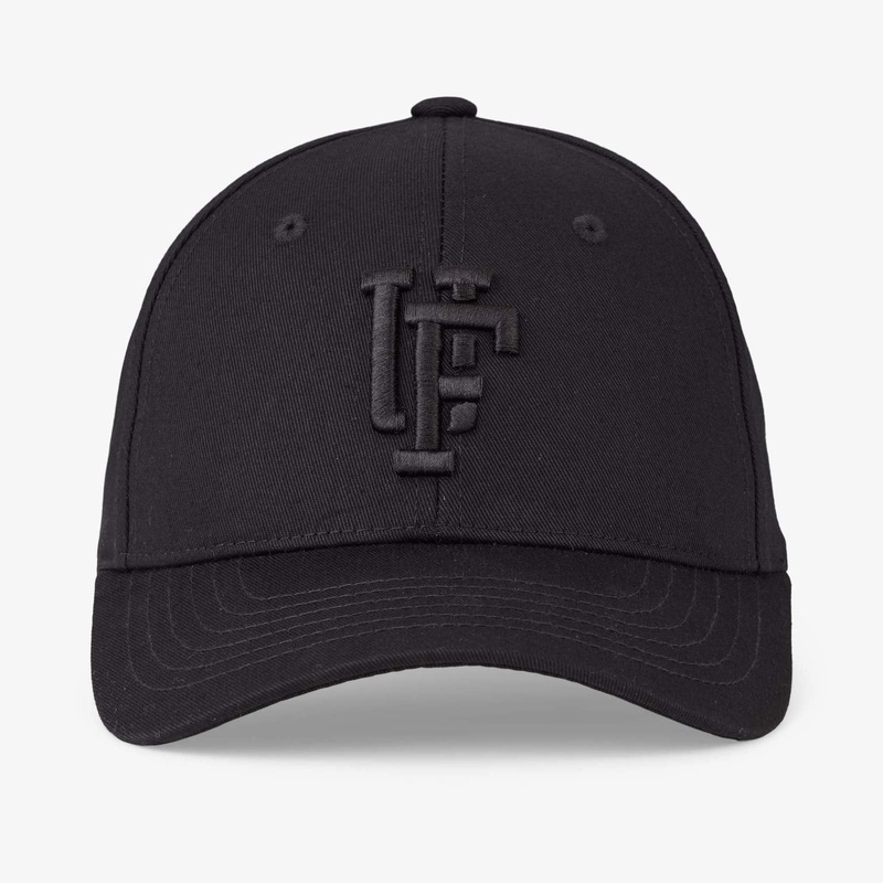 Upfront – Spinback Low Crown Baseball Cap – Black On Black