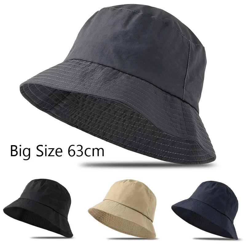 Waterproof Large Size XL62cm Sun Hat Men Women’s Sunscreen UV Protection Bucket Hat