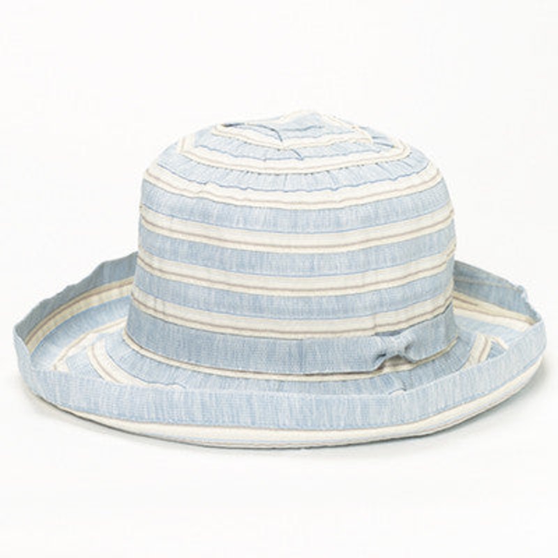 BRAID HAT STRIPE|Blue|Black|Beige