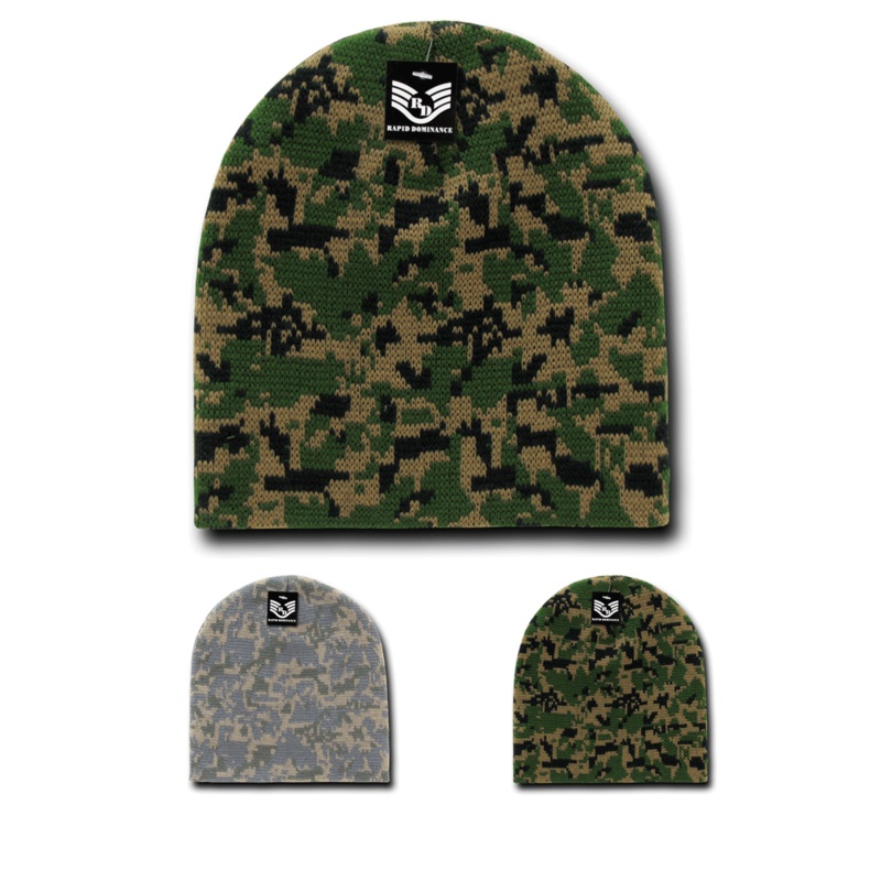 Camo Beanie Knit Cap Camouflage Military Watch Cap – Rapid Dominance R602