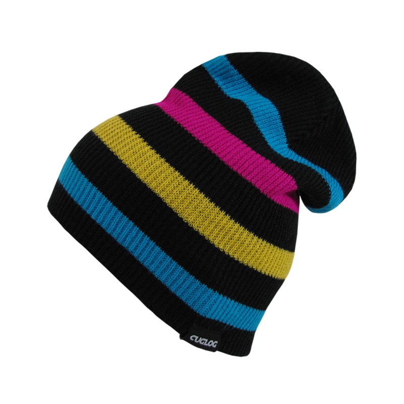 Monte Fitz Roy Slouch Beanie, Striped Knit Cap – Cuglog K039