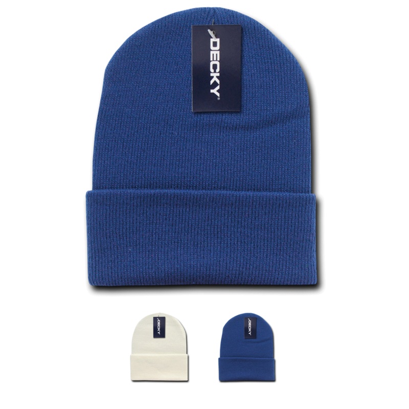 Wholesale Bulk Long Cuffed Beanie, Blank Promo Acrylic Knit Beanie – Decky KCP