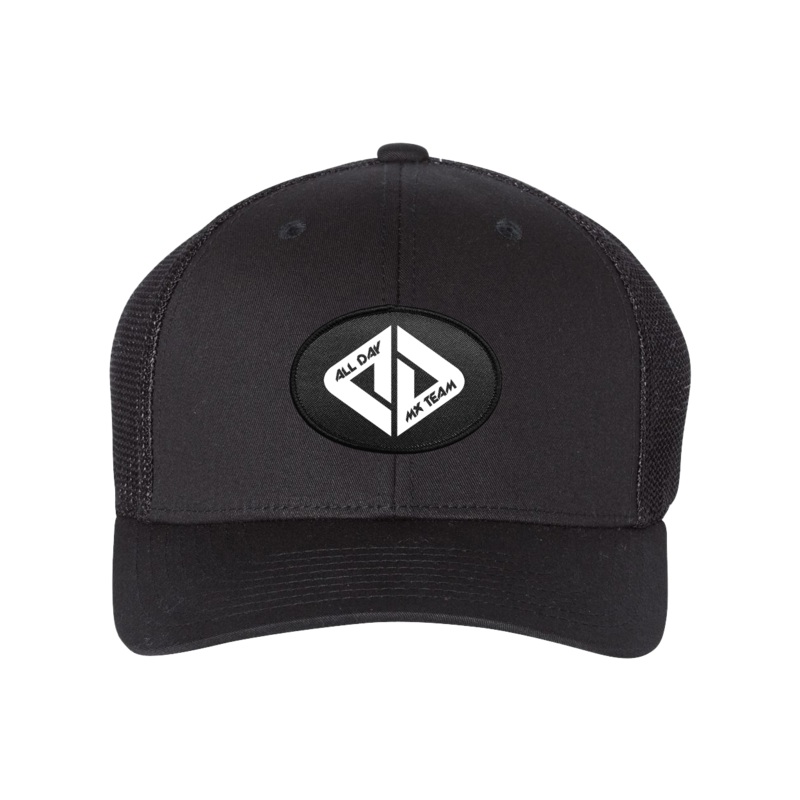 ALL DAY MX TEAM    Patch Richardson Snapback Trucker Hat Black