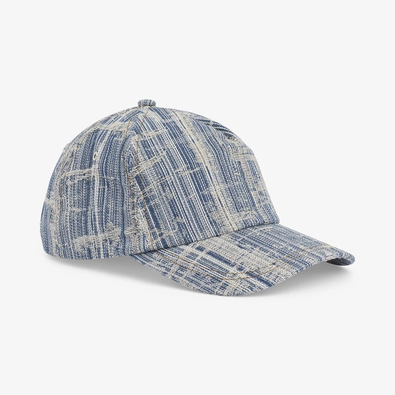 Upfront Nordic Headwear – ABRAHAM A-Shape Baseball Cap – Distressed Denim