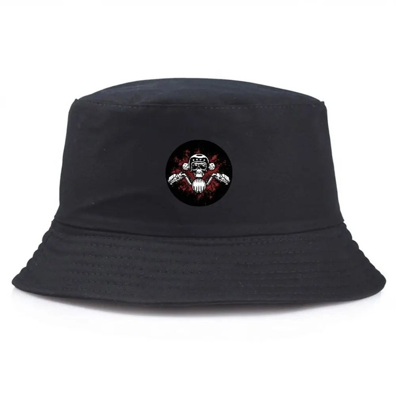 Bucket Hat with Skull Crossbones Graphic