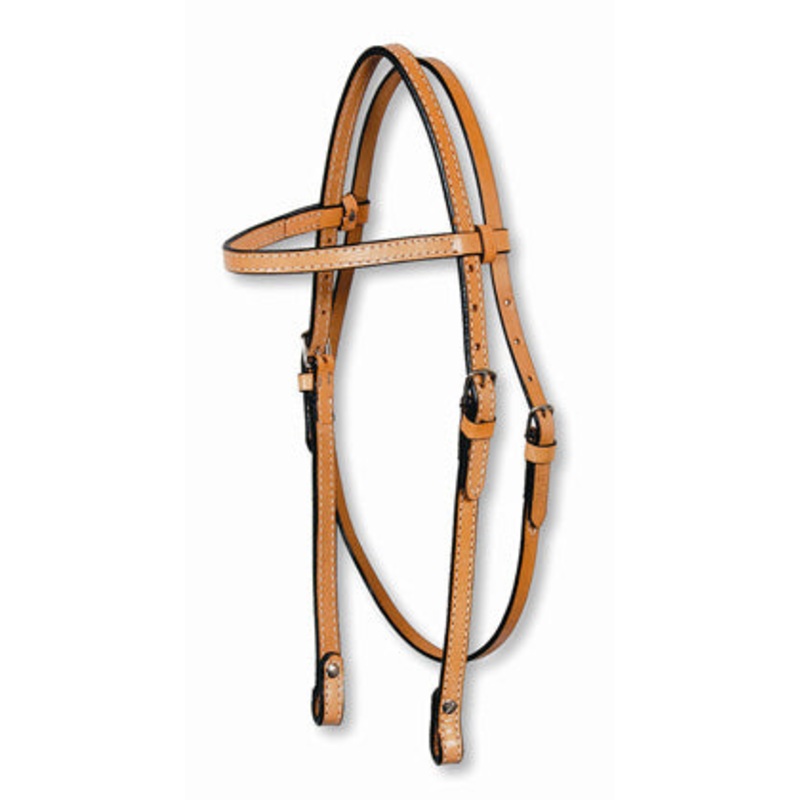 5/8 Browband Headstall-Double|ALL|BLK|DOA|OIL|U.LT|WLNT|05 HEAVY OIL