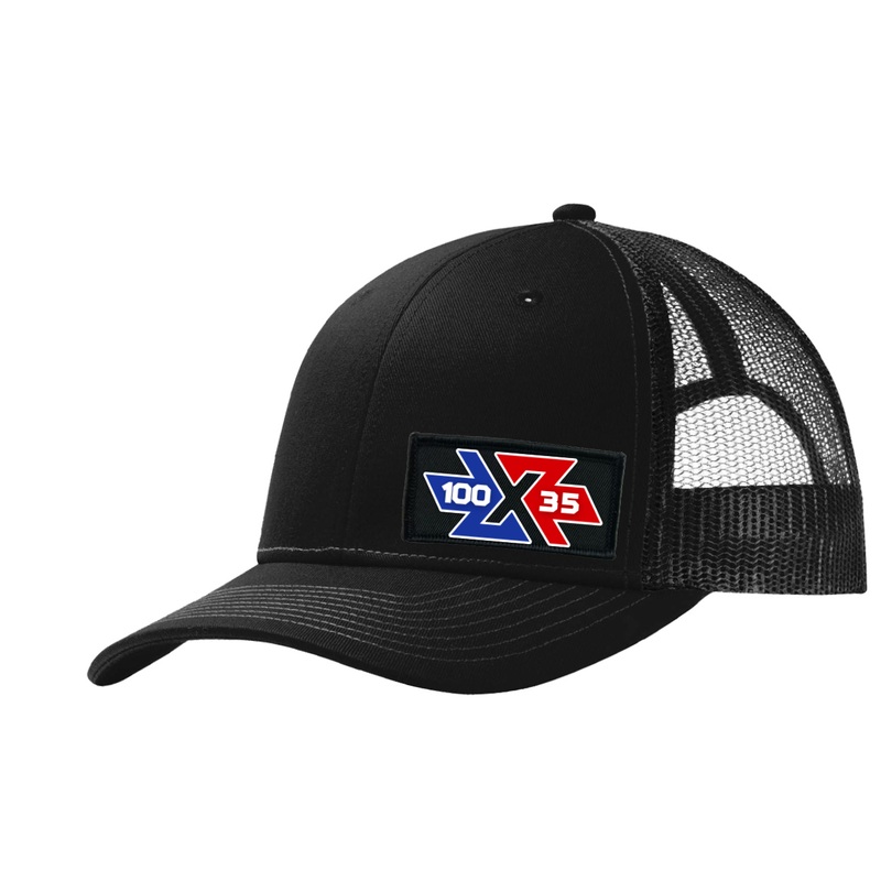 100X35   Patch Snapback Trucker Hat Black
