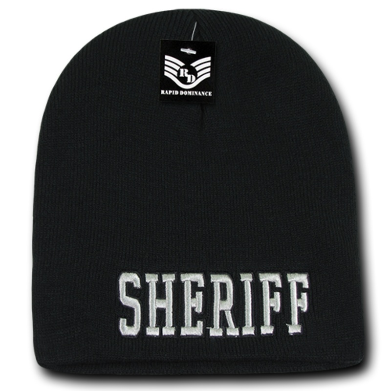 Sheriff Law Enforcement Knit Beanie Cap – Black – R90