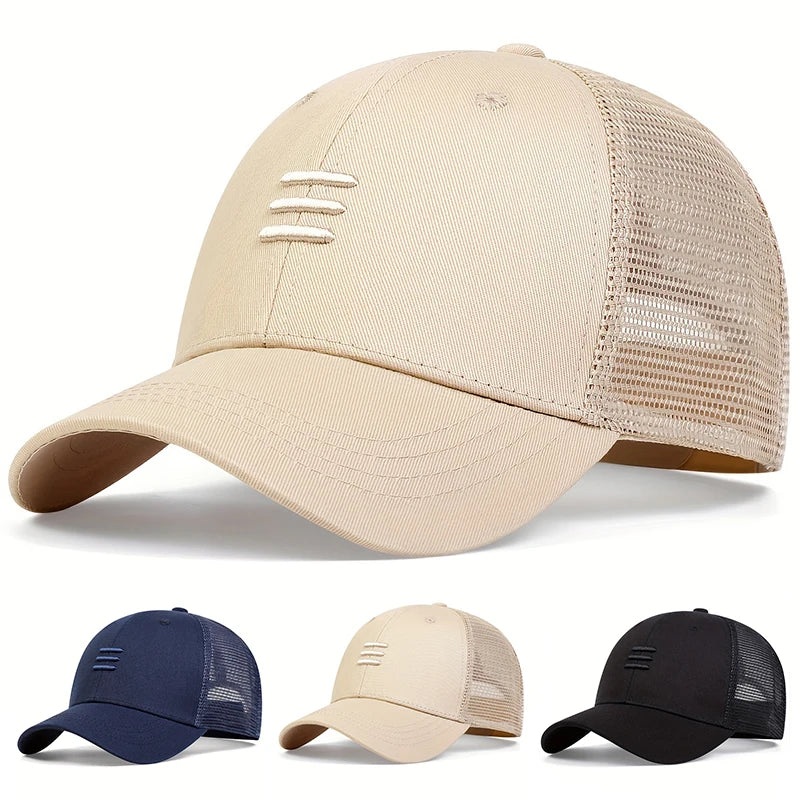 Unisex Three Embroidery Baseball Net
