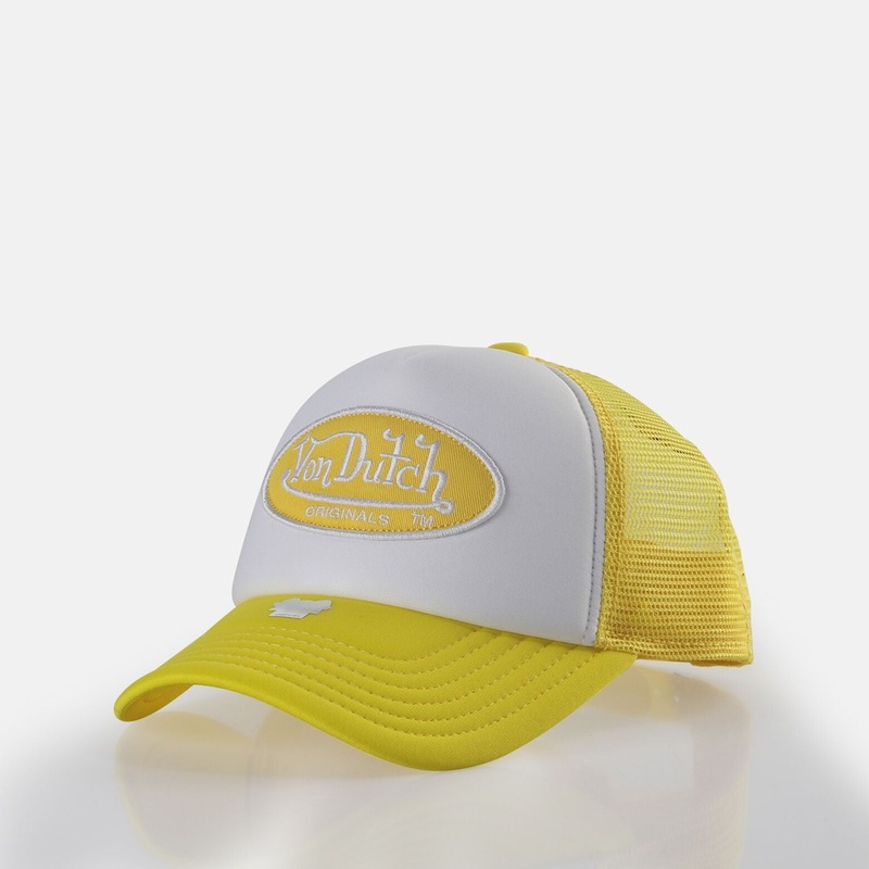 Von Dutch Tampa Trucker Cap – White/Yellow